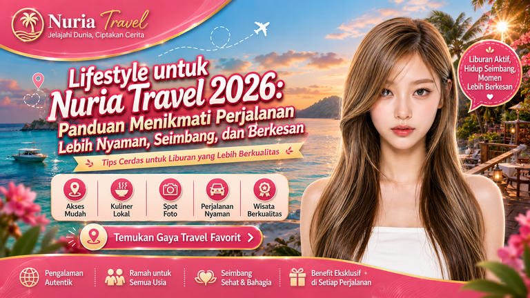 Lifestyle untuk Nuria Travel 2026: Panduan Menikmati Perjalanan Lebih Nyaman, Seimbang, dan Berkesan