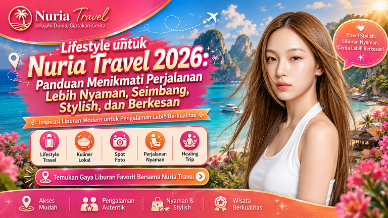 Lifestyle untuk Nuria Travel 2026: Panduan Menikmati Perjalanan Lebih Nyaman, Seimbang, Stylish, dan Berkesan