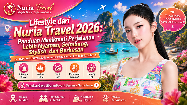 Lifestyle dari Nuria Travel 2026: Panduan Menikmati Perjalanan Lebih Nyaman, Seimbang, Stylish, dan Berkesan