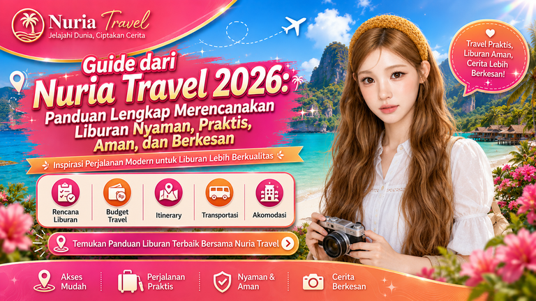 Guide dari Nuria Travel 2026: Panduan Lengkap Merencanakan Liburan Nyaman, Praktis, Aman, dan Berkesan