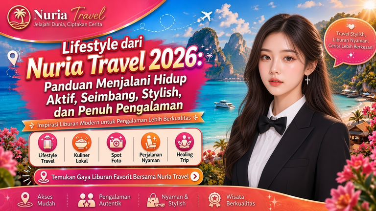Lifestyle dari Nuria Travel 2026: Panduan Menjalani Hidup Aktif, Seimbang, Stylish, dan Penuh Pengalaman